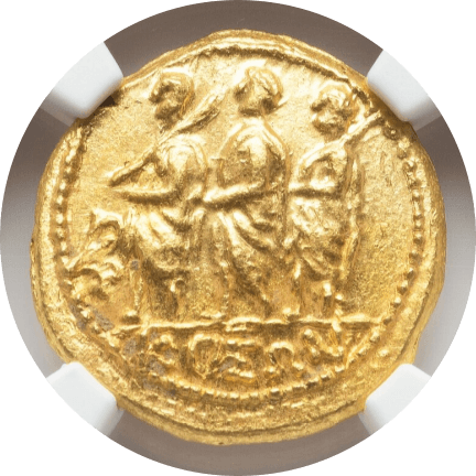 【MS 5/5 4/5】紀元前54年 古代ギリシャ コソン トラキア スキタイ スターテル金貨(表)