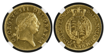【MS61】1813年 イギリス ジョージ3世 ミリタリーギニー金貨(表)