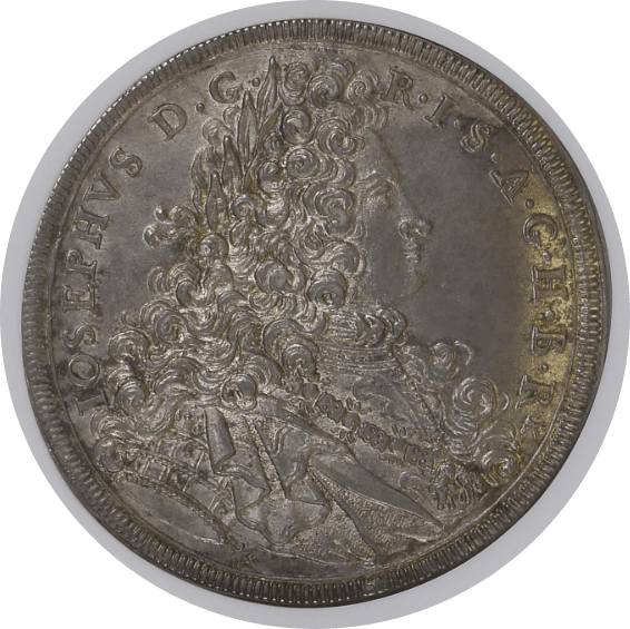 【MS63】1705年 神聖ローマ帝国 オーストリア ヨーゼフ1世 ターラー銀貨(表)