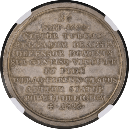 【MS64】1726年 神聖ローマ帝国 ドイツ ババリア（バイエルン） マキシミリアン2世エマヌエル  銀メダル(裏)