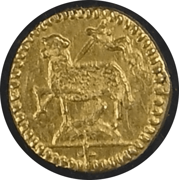 【MS64】1700年 神聖ローマ帝国 ドイツ ニュルンベルク ラムダカット 1/16ダカット金貨(表)