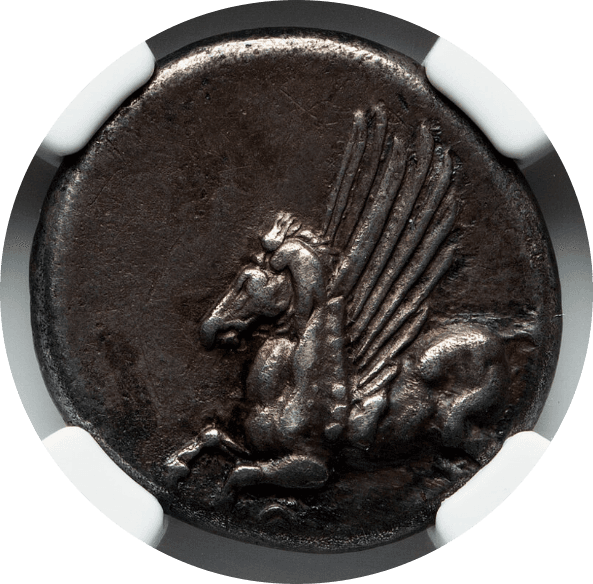 【Ch VF 4/5 3/5】紀元前4世紀  古代ギリシア コリントス  スターテル銀貨(表)