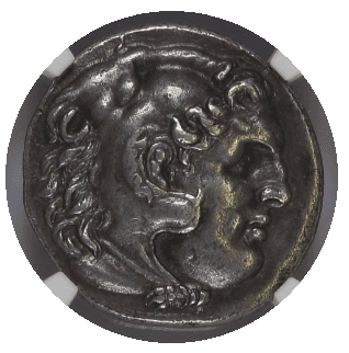 【Ch XF★ 5/5 4/5】紀元前210年〜200年 古代ギリシア イオニア プリエーネ テトラドラクマ銀貨(表)