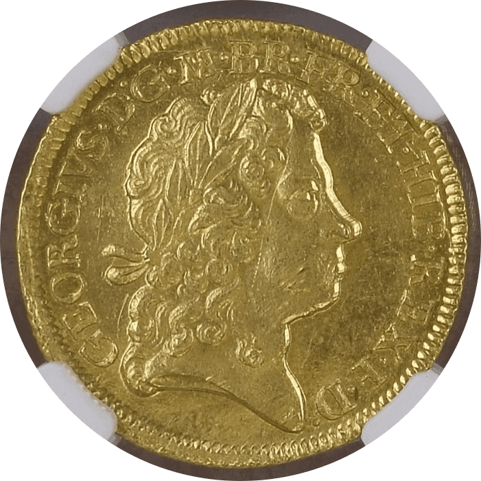 【MS63】1717年 イギリス ジョージ1世 ギニー金貨(表)