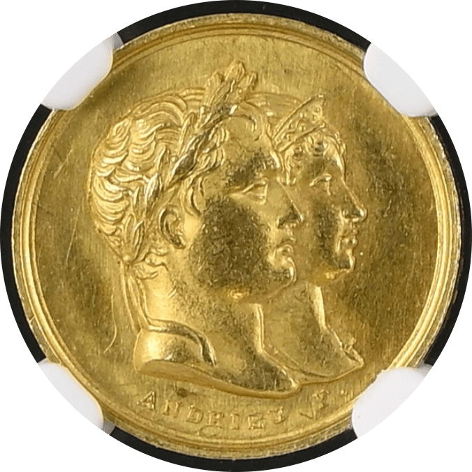 【MS62】1811年 フランス 第一帝政 ナポレオン2世（ローマ王）誕生記念 金メダル(表)