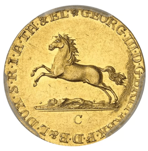【MS61】1803年 神聖ローマ帝国 ドイツ ハノーファー選帝侯領  ゲオルグ3世  ピストル金貨(表)