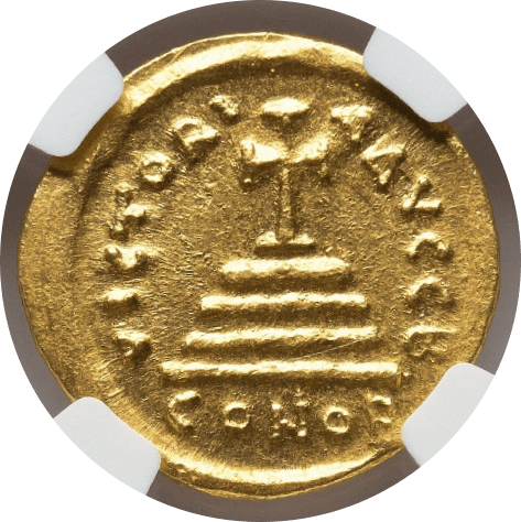 【MS 5/5 4/5】578年〜582年 ビザンツ帝国（東ローマ帝国）ティベリウス2世  ソリダス金貨(裏)