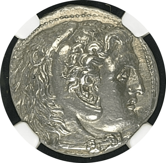 【Ch AU★ 5/5 4/5】紀元前336年?323年 古代マケドニア アレキサンダー3世 テトラドラクマ銀貨(表)
