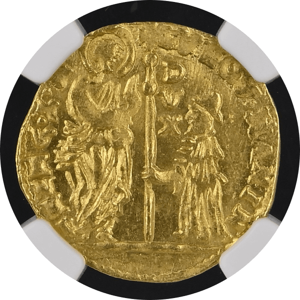 【MS63】1789年?1797年 イタリア ヴェネツィア  ルドヴィコ・マニン ゼッキーノ金貨(表)