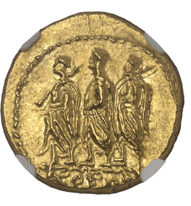 【MS 4/5 4/5】紀元前54年 古代ギリシャ コソン トラキア スキタイ  スターテル金貨(裏)
