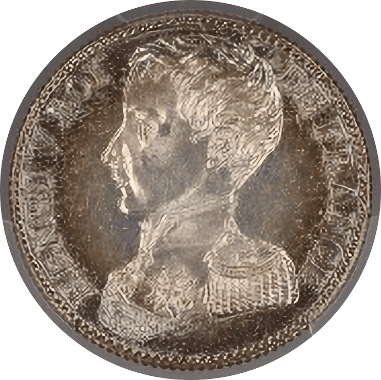 【SP64】1831年 フランス アンリ5世 試鋳貨 1フラン銀貨(表)