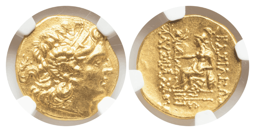 【Ch AU 5/5 5/5】紀元前120年〜63年 古代ギリシア ポントス王国 ミトリダテス6世 スターテル金貨