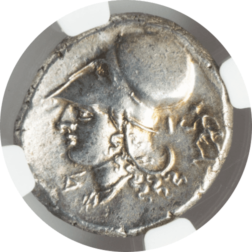 【Ch AU 4/5 4/5】紀元前4世紀 古代ギリシア コリントス スターテル銀貨(裏)