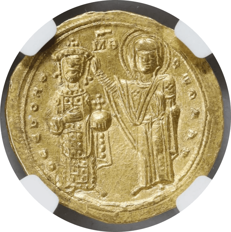 【AU 5/5 3/5】1028年〜1034年 ビザンツ帝国(東ローマ帝国)ロマノス3世 ヒスタメノン・ノミスマ金貨(裏)